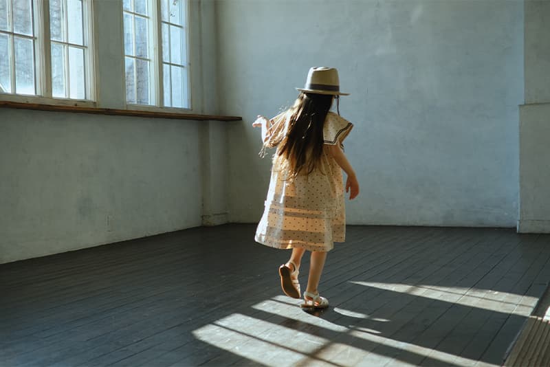 マールマール　ワンピース　ドット　セーラー 90 100 ベージュ paddle dress 3 pindot | ギフト・スタイ・出産祝いのMARLMARL（マール