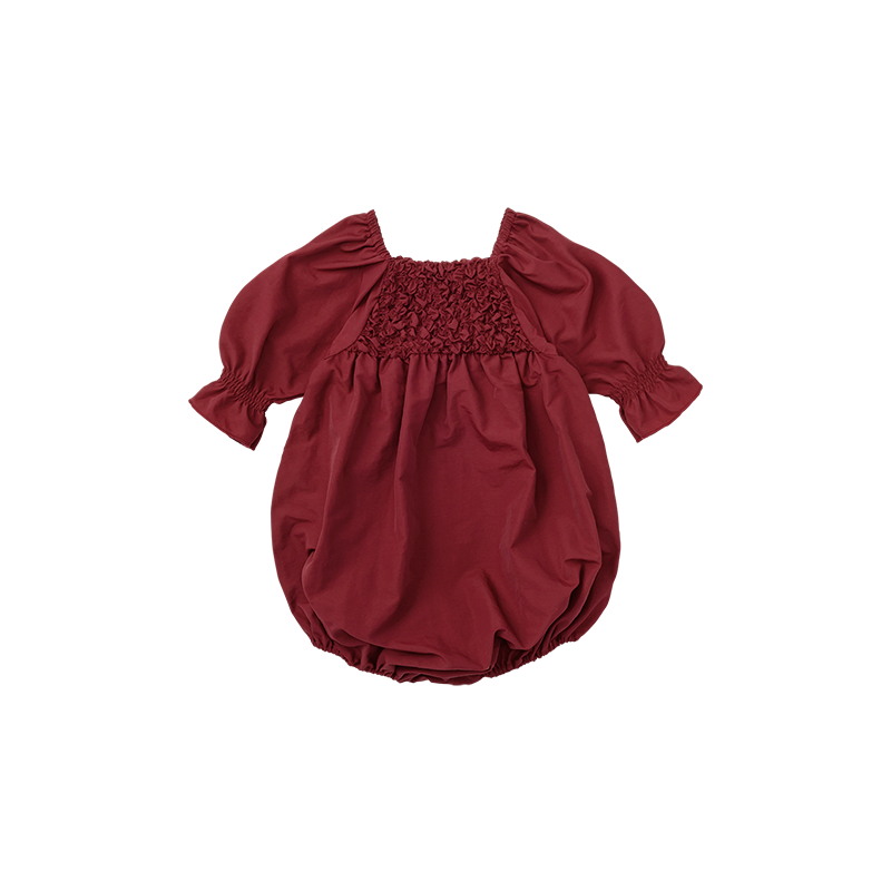 pompadour rompers 3 wine | ギフト・スタイ・出産祝いのMARLMARL