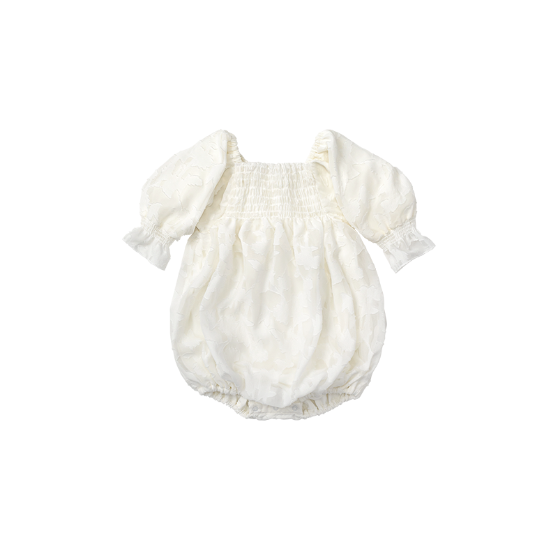 pompadour rompers 4 leaf white | ギフト・スタイ・出産祝いの