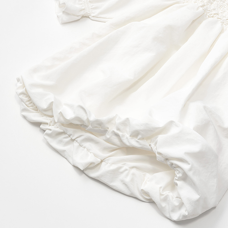 pompadour dress 1 white | ギフト・スタイ・出産祝いのMARLMARL