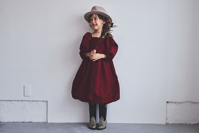 MARLMARL pompadour dress マールマールドレス 24AW pompadour dress 2 beige | ギフト・スタイ・出産祝いのMARLMARL