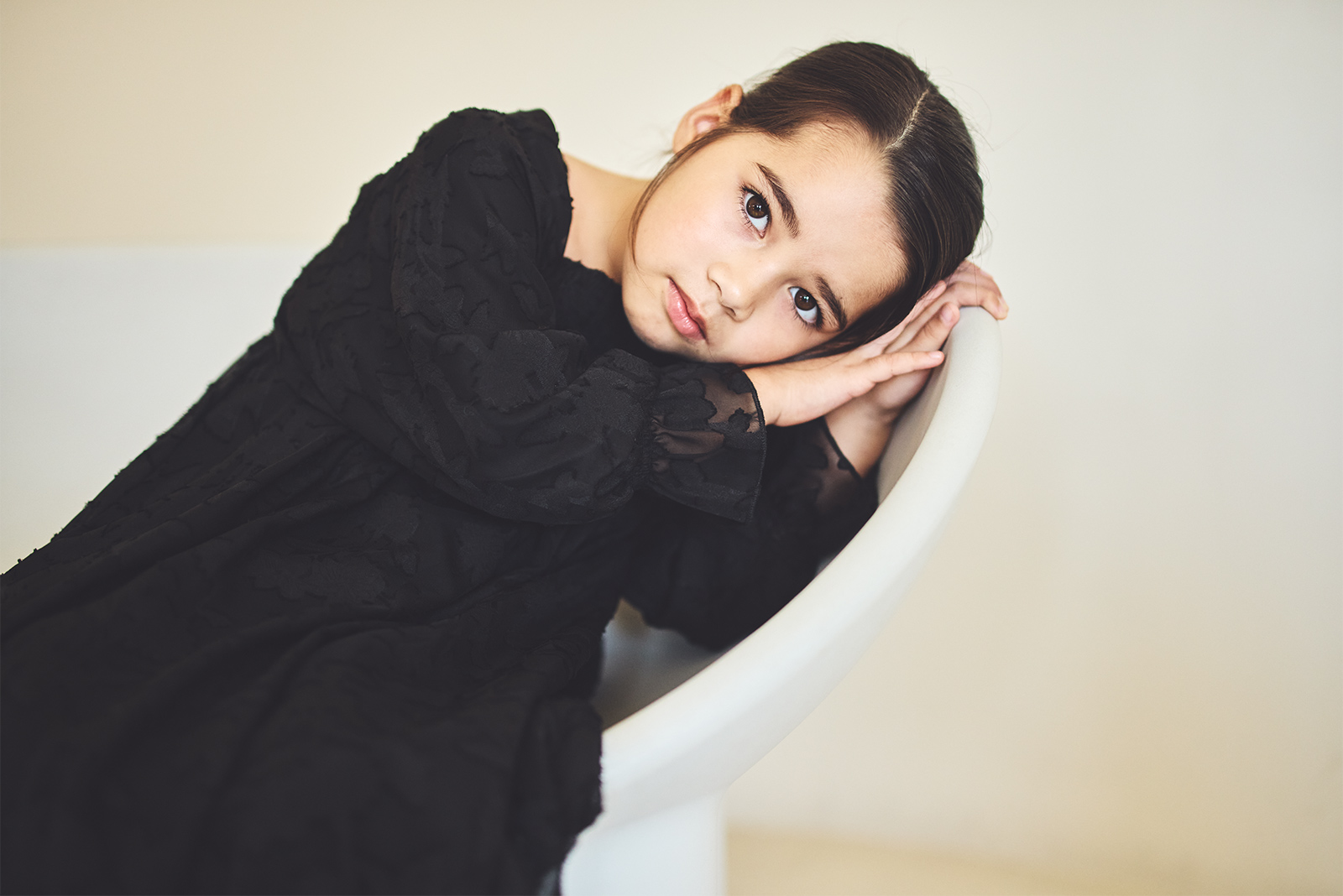 pompadour dress 5 leaf black | ギフト・スタイ・出産祝いのMARLMARL