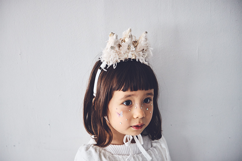 ヘッドアクセサリーcrown 3 champagne
