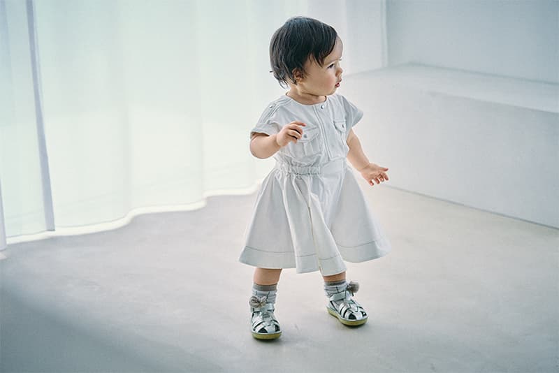 MARLMARL サファリドレス ホワイト 80~90 safari dress white | ギフト・スタイ・出産祝いのMARLMARL（マール