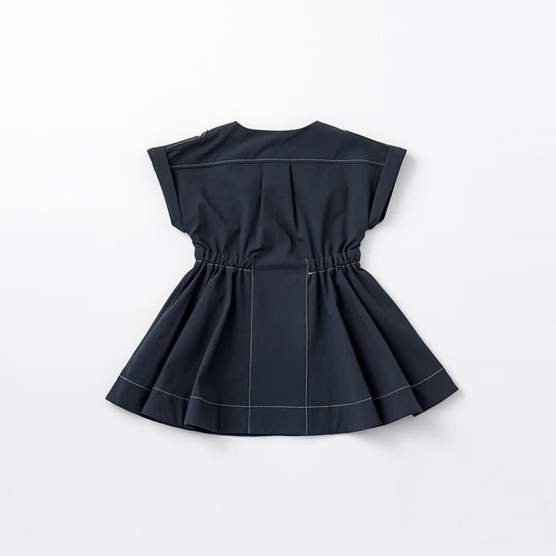 美品　MARLMARL　safari dress　ネイビー safari dress navy | ギフト・スタイ・出産祝いのMARLMARL（マールマール）