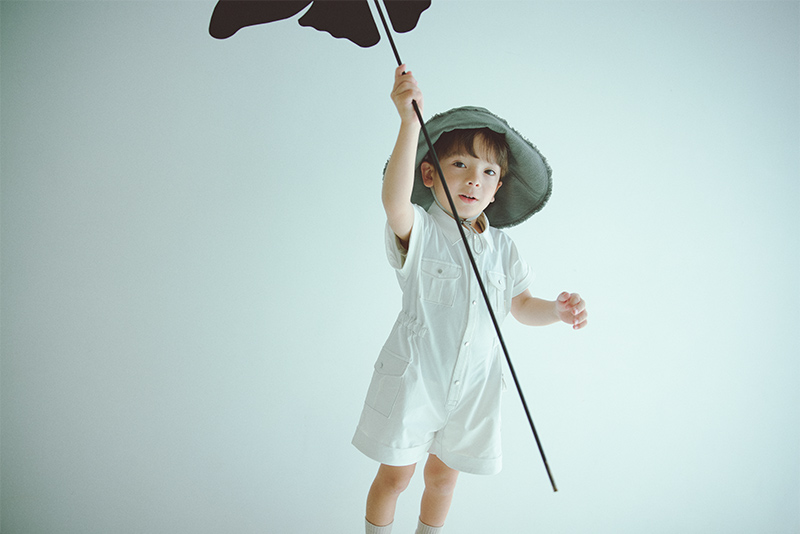 safari jumpsuits white | ギフト・スタイ・出産祝いのMARLMARL