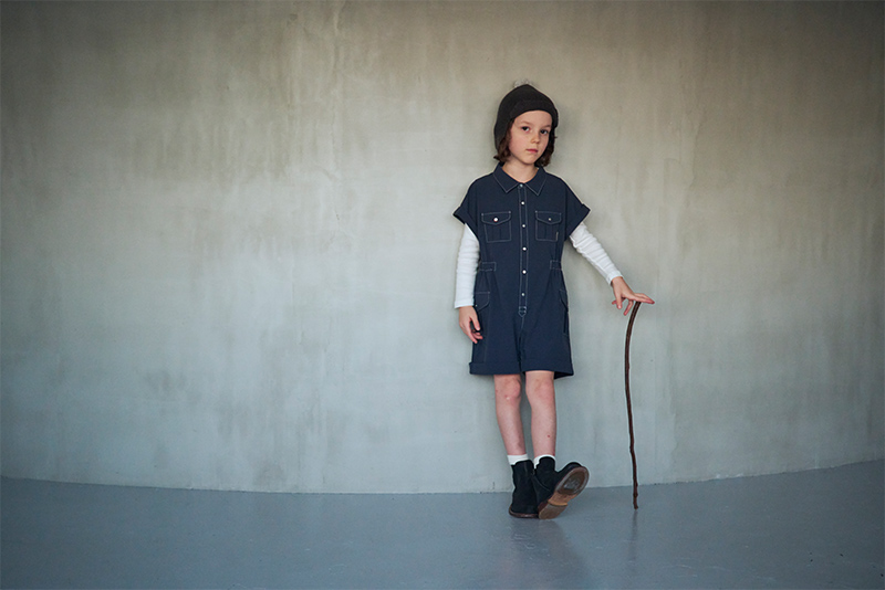 MARLMARL プレイウェア ジャンプスーツ　ネイビー safari jumpsuits navy | ギフト・スタイ・出産祝いのMARLMARL（マール