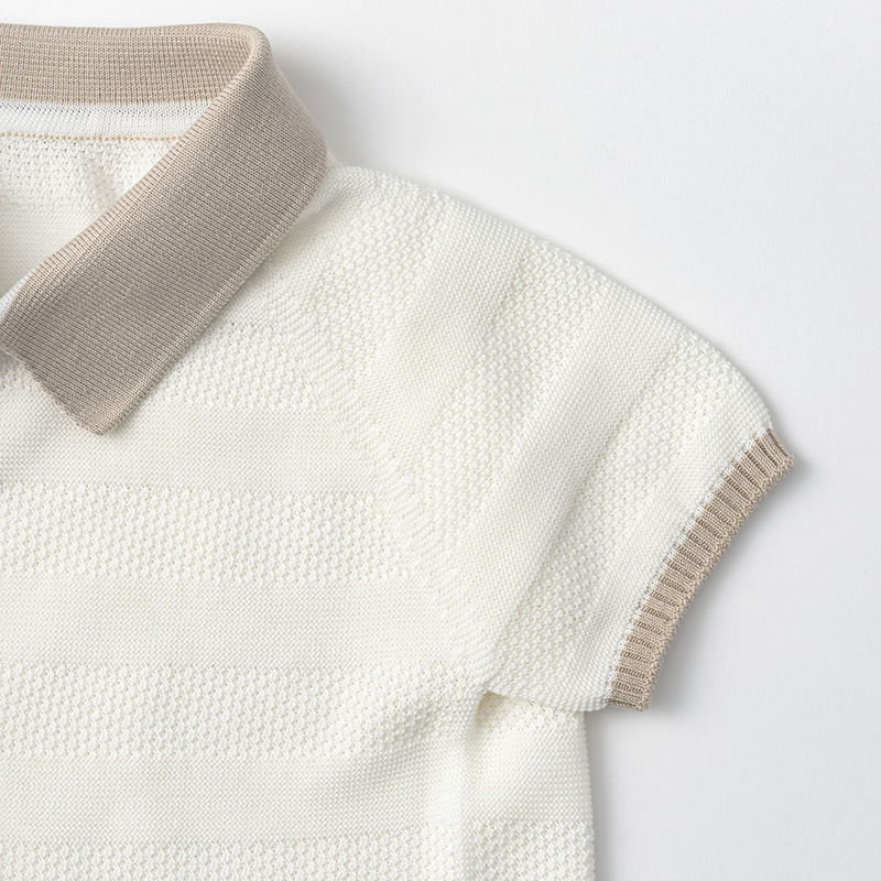 knit polo rompers shiro | ギフト・スタイ・出産祝いのMARLMARL