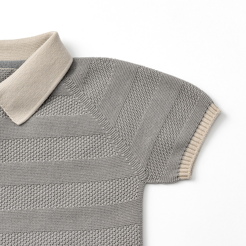 新品MARLMARL 新作ニットポロロンパースNEZU knit polo rompers nezu | ギフト・スタイ・出産祝いのMARLMARL
