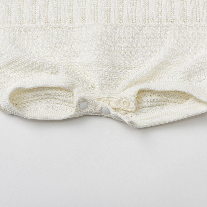 knit frill rompers shiro | ギフト・スタイ・出産祝いのMARLMARL