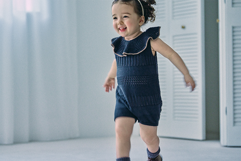 knit frill rompers ai | ギフト・スタイ・出産祝いのMARLMARL（マール