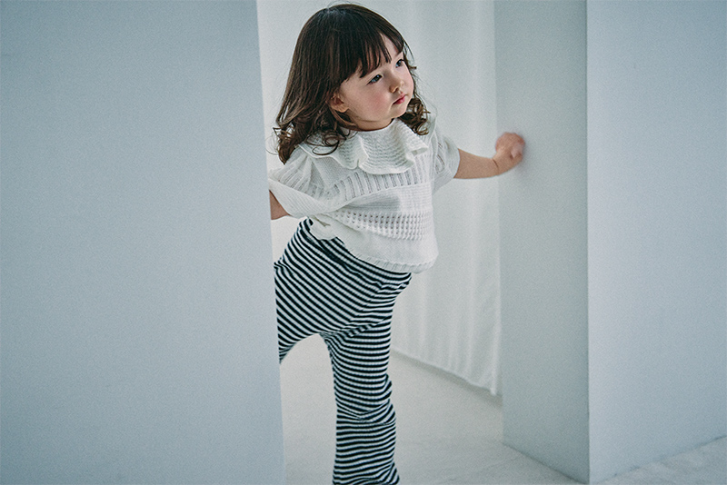 knit frill blouses shiro | ギフト・スタイ・出産祝いのMARLMARL