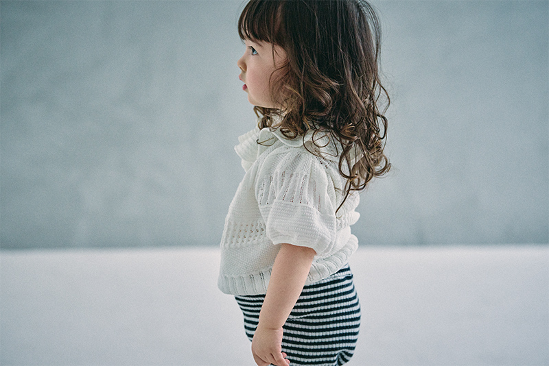 knit frill blouses shiro | ギフト・スタイ・出産祝いのMARLMARL