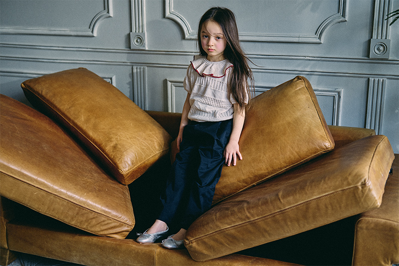 knit frill blouses beni | ギフト・スタイ・出産祝いのMARLMARL