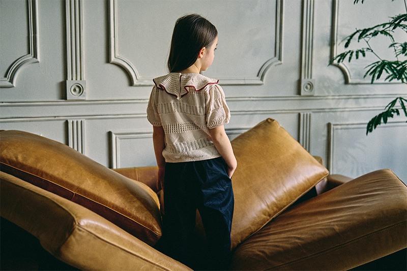 knit frill blouses beni | ギフト・スタイ・出産祝いのMARLMARL