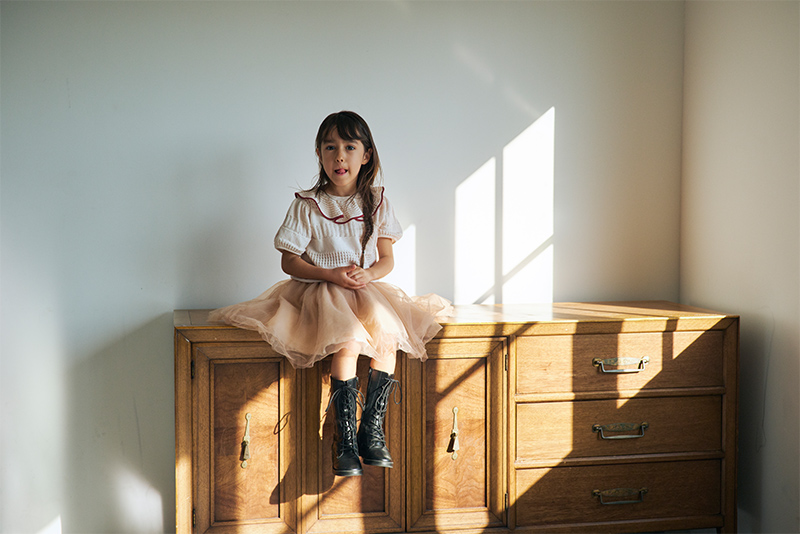 knit frill blouses beni | ギフト・スタイ・出産祝いのMARLMARL