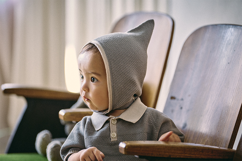 OMATU：アパルトモン：LINEN BOYS KNIT knit bonnet mini nezu | ギフト・スタイ・出産祝いのMARLMARL（マール