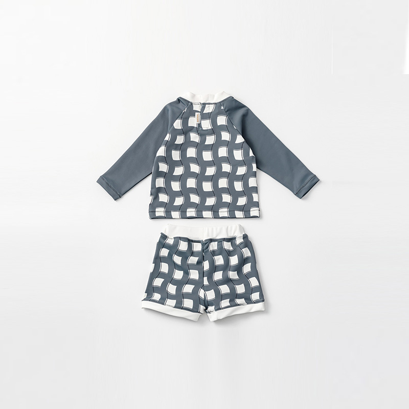 マールページ swimwear grid wave navy | ギフト・スタイ・出産祝いのMARLMARL
