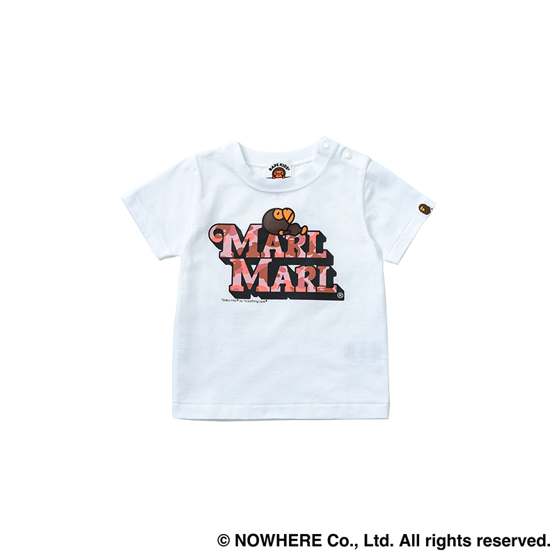 BAPE MARLMARL 1STCAMO BABYMILOROMPERS新品 BAPE × MARLMARL - 1ST CAMO BABY MILO ROMPERS KB WHITE | ギフト