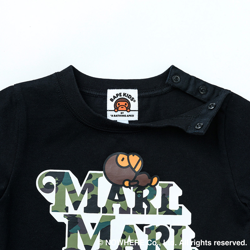 BAPE × MARLMARL - 1ST CAMO BABY MILO TEE K BLACK | ギフト・スタイ