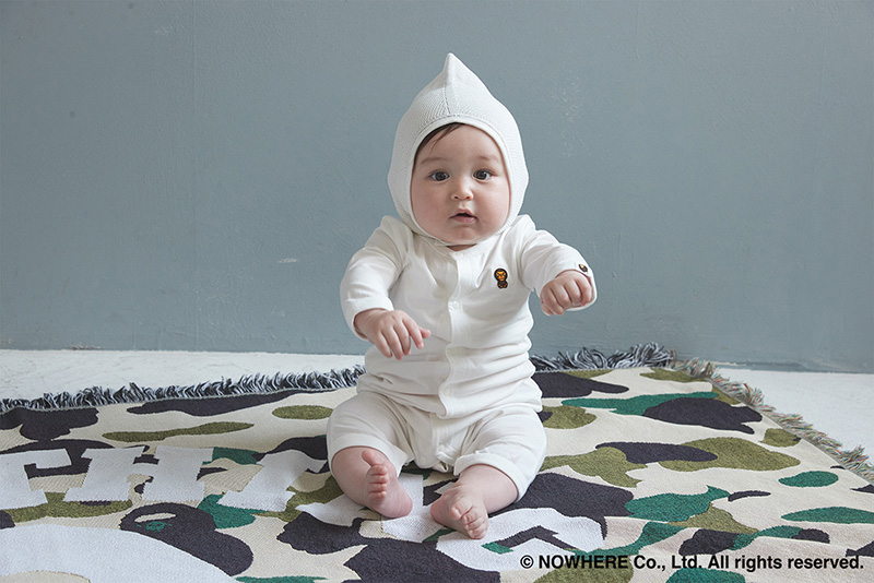 限定値下げ MARLMARL BAPE コラボ ロンパース ホワイト 新品未使用 BAPE × MARLMARL - 1ST CAMO BABY MILO ROMPERS KB WHITE | ギフト