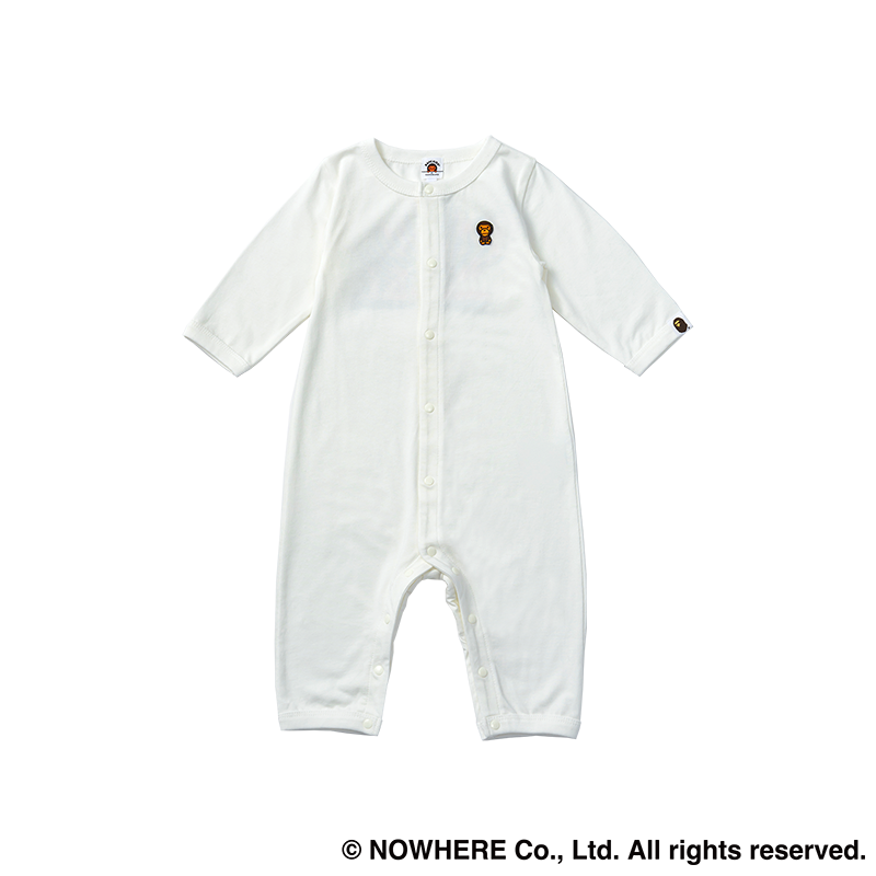 限定値下げ MARLMARL BAPE コラボ ロンパース ホワイト 新品未使用 BAPE × MARLMARL - 1ST CAMO BABY MILO ROMPERS KB WHITE | ギフト