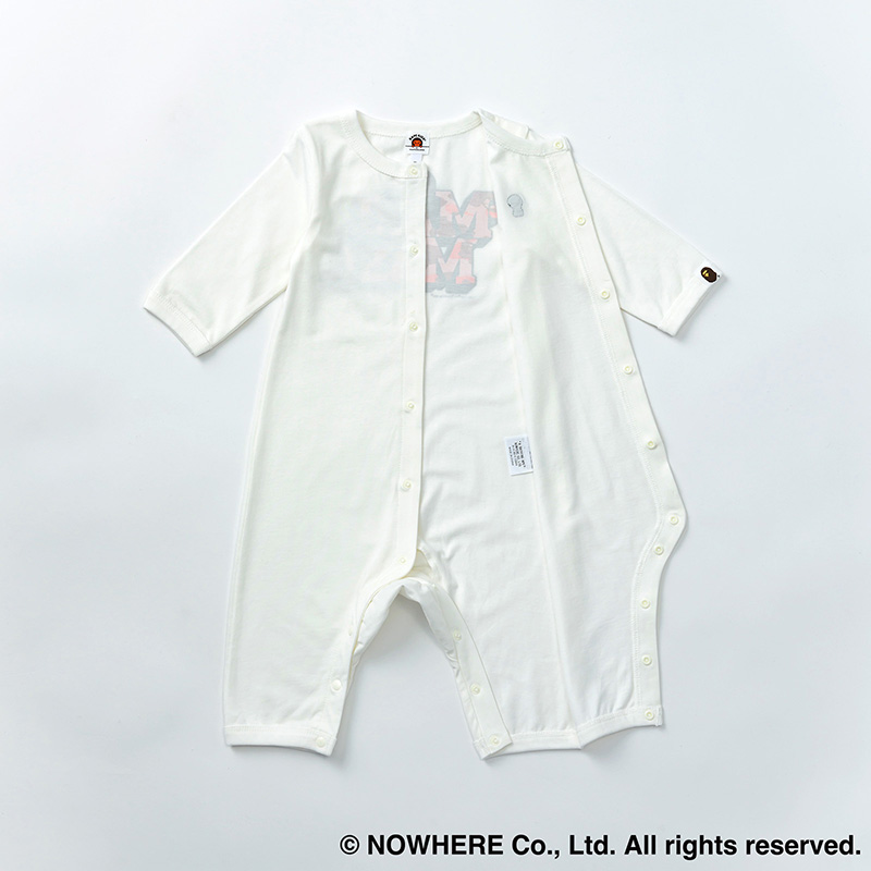 BAPE × MARLMARL - 1ST CAMO BABY MILO ROMPERS KB WHITE | ギフト