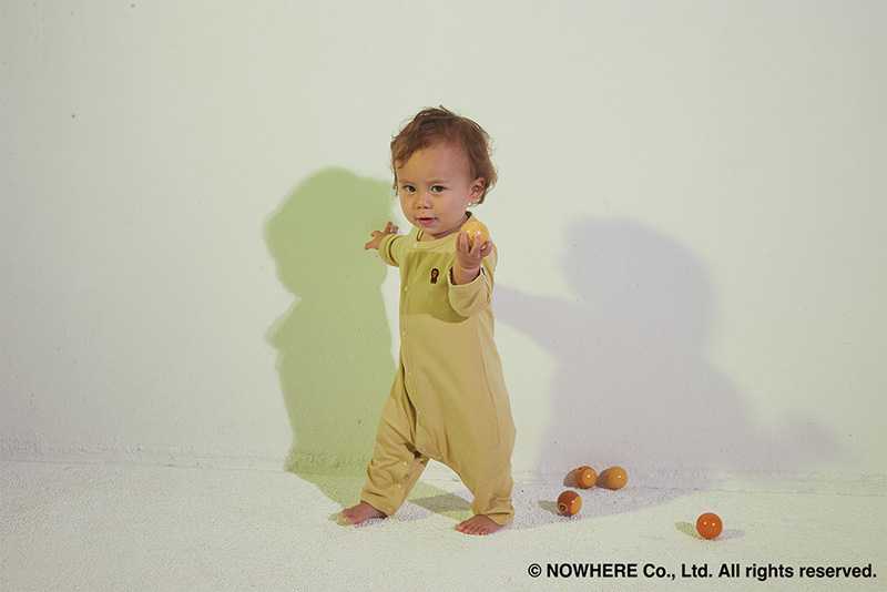 BAPE MARLMARL 1STCAMO BABYMILOROMPERS新品 BAPE × MARLMARL - 1ST CAMO BABY MILO ROMPERS KB BEIGE | ギフト