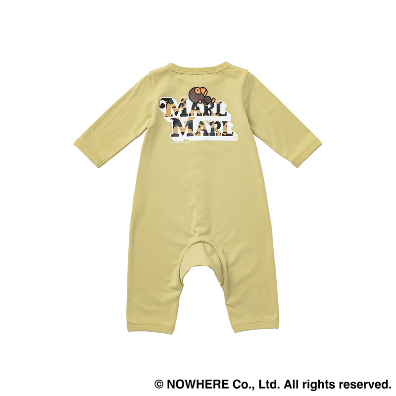 BAPE MARLMARL 1STCAMO BABYMILOROMPERS新品 BAPE × MARLMARL - 1ST CAMO BABY MILO ROMPERS KB WHITE | ギフト