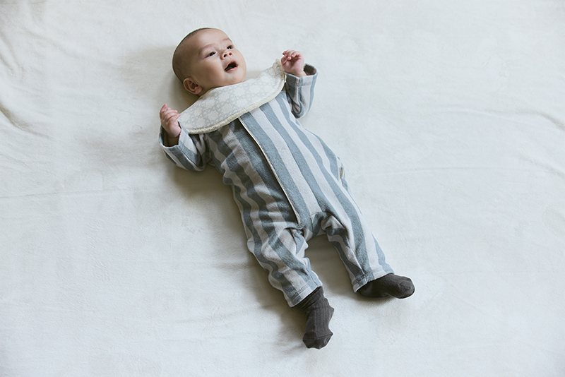 MARLMARL カバーオール calin blue stripe 70cm calin blue stripe | ギフト・スタイ・出産祝いのMARLMARL（マールマール）