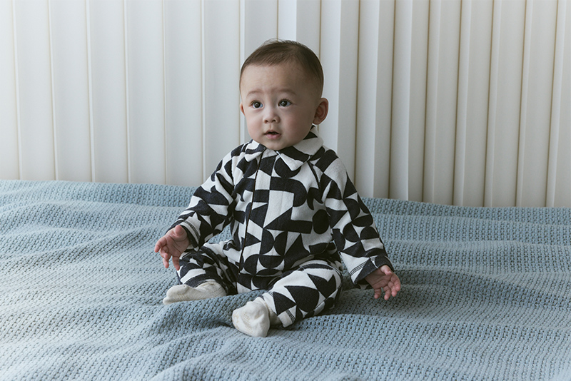 ロンパース・カバーオール MARLMARL calin blue stripe | ギフト・スタイ・出産祝いのMARLMARL（マールマール）