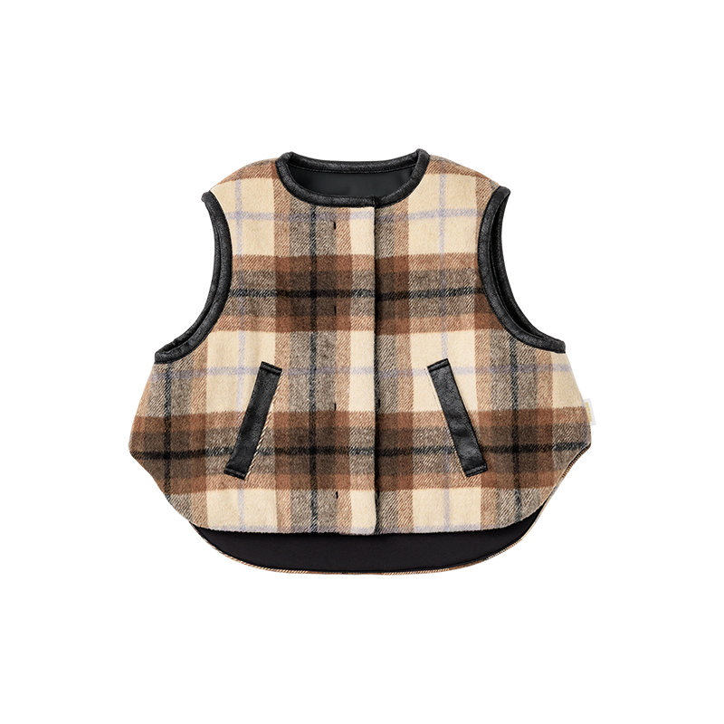 ベスト halb check × black