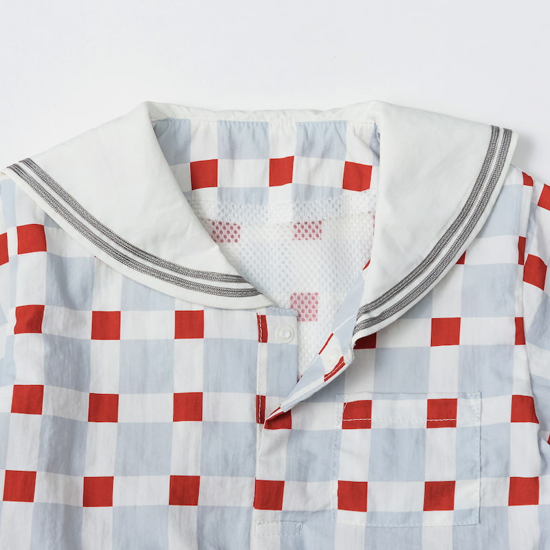 paddle rompers block blue | ギフト・スタイ・出産祝いのMARLMARL