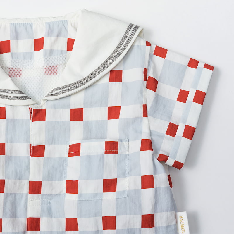 paddle rompers block blue | ギフト・スタイ・出産祝いのMARLMARL