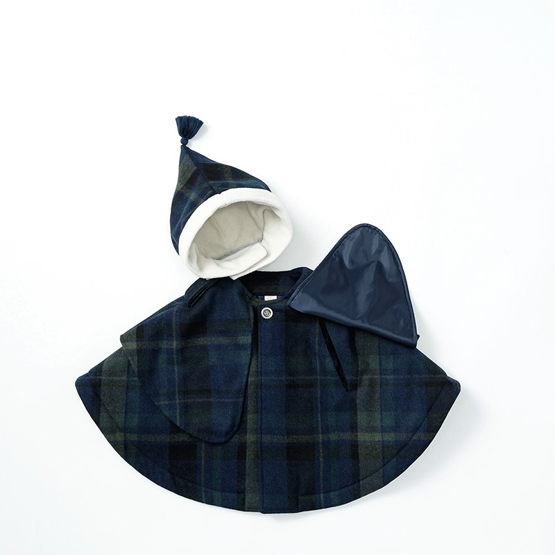 MARLMARL sonnet3 navy ソネット コート ケープ sonnet check navy | ギフト・スタイ・出産祝いのMARLMARL（マールマール）