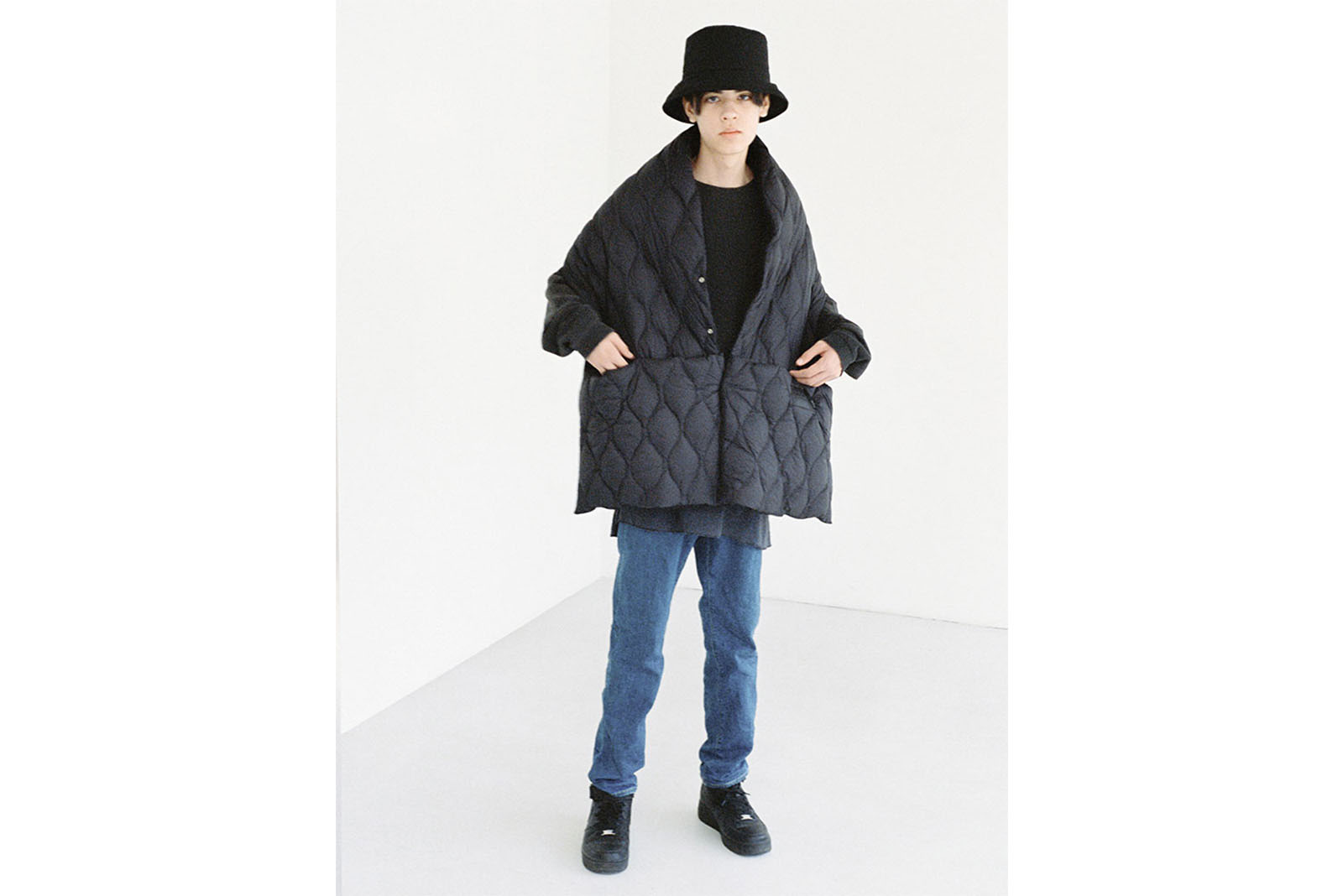 ROOMY SHAWL 2 BLACK | ギフト・スタイ・出産祝いのMARLMARL（マール