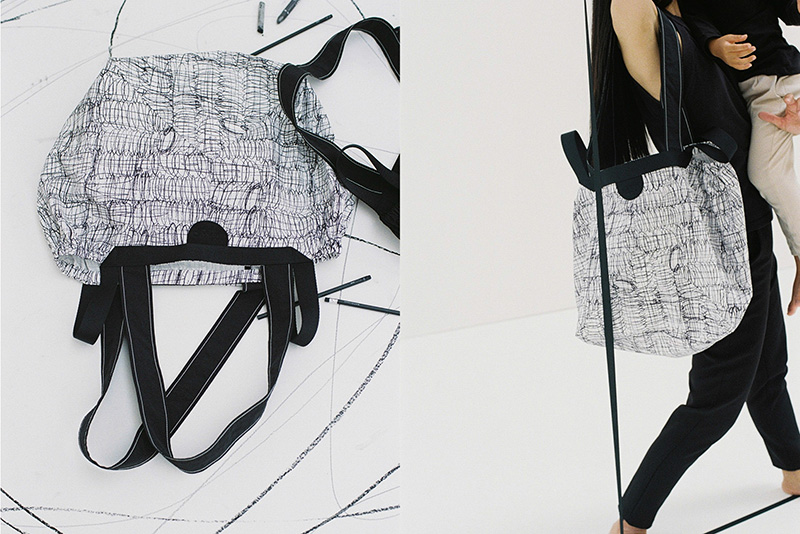 POND TOTE BAG DOODLE WHITE | ギフト・スタイ・出産祝いのMARLMARL