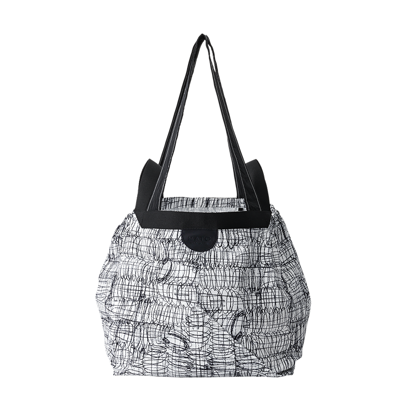 POND TOTE BAG DOODLE WHITE
