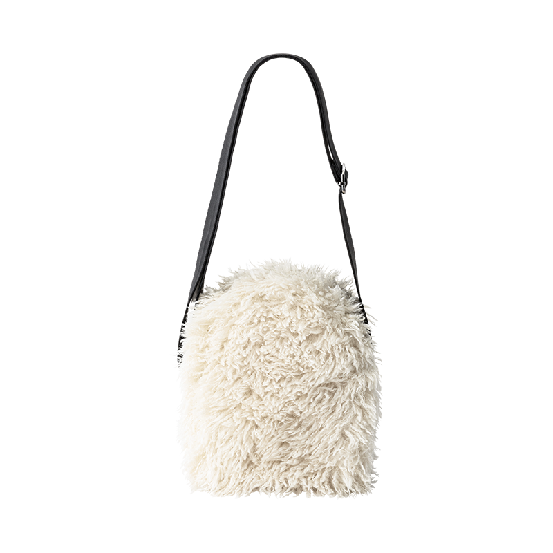 HONEYCOMB BAG SHAGGY WHITE