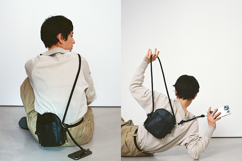 ZIPLINE PHONE BAG BLACK | ギフト・スタイ・出産祝いのMARLMARL