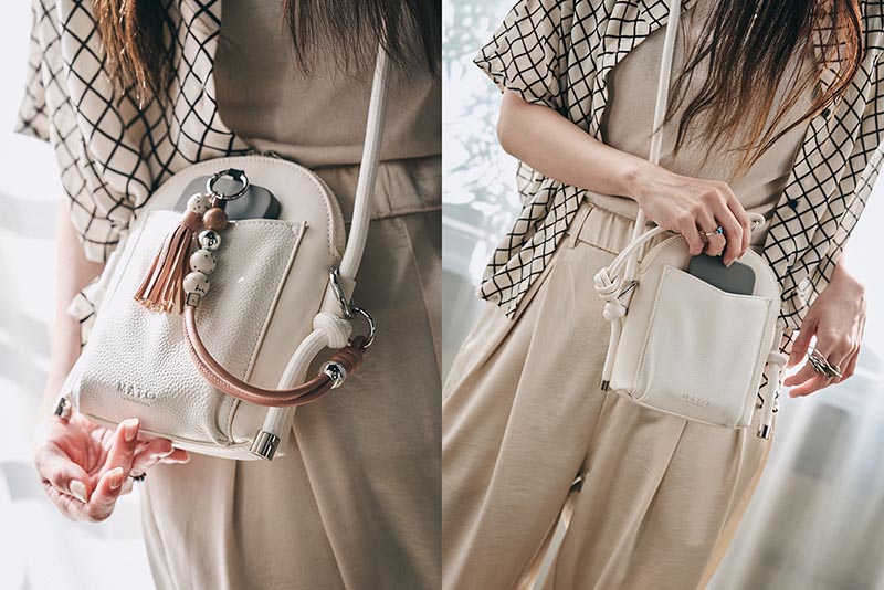 ZIPLINE PHONE BAG WHITE | ギフト・スタイ・出産祝いのMARLMARL