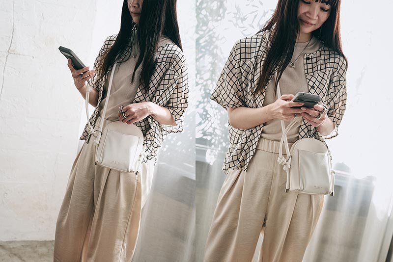 ZIPLINE PHONE BAG WHITE | ギフト・スタイ・出産祝いのMARLMARL