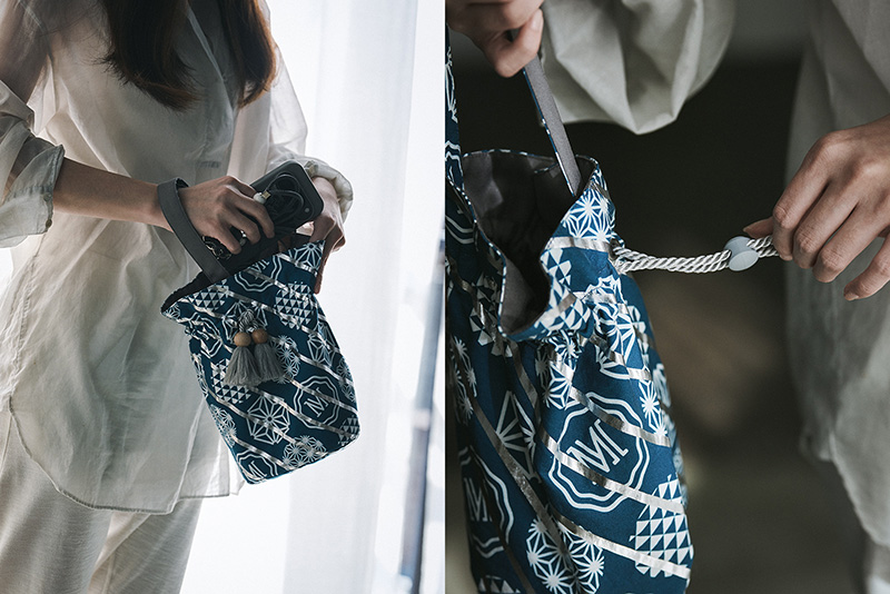 KINCHAKU BAG DOTS RURI | ギフト・スタイ・出産祝いのMARLMARL