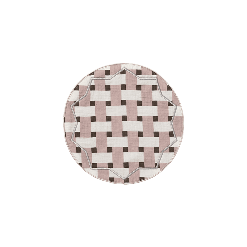 ORBITA HAND TOWEL GRID MAUVE