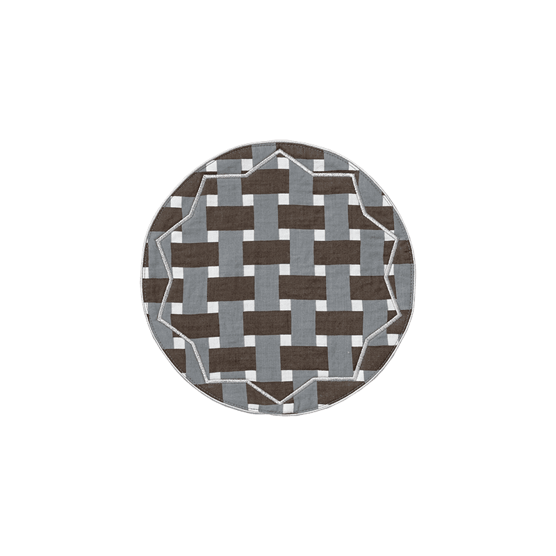 ORBITA HAND TOWEL GRID BLUE