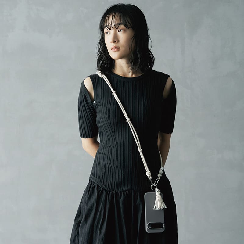 QUAL STRAP LONG ECRU