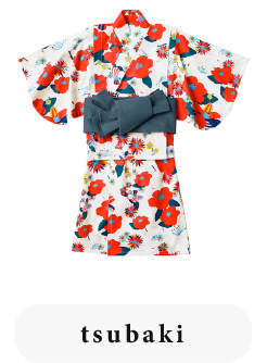 ベビー浴衣 yukata 1 tsubaki for baby