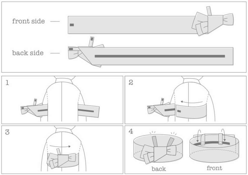 ワンタッチ着脱可能な帯の使い方