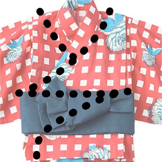 浴衣の襟は右前に