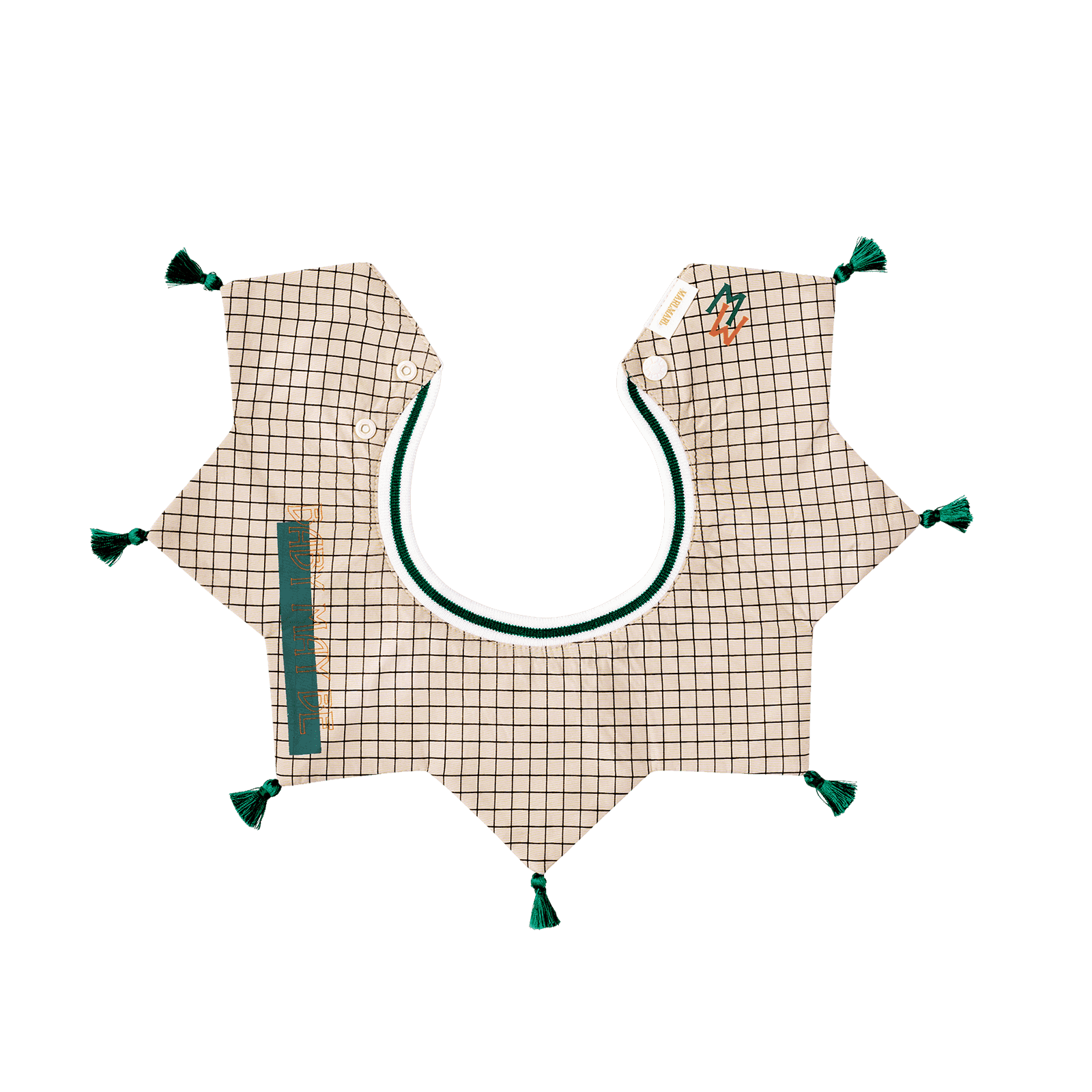 マールマール よだれかけ grid 2 baby may be pink